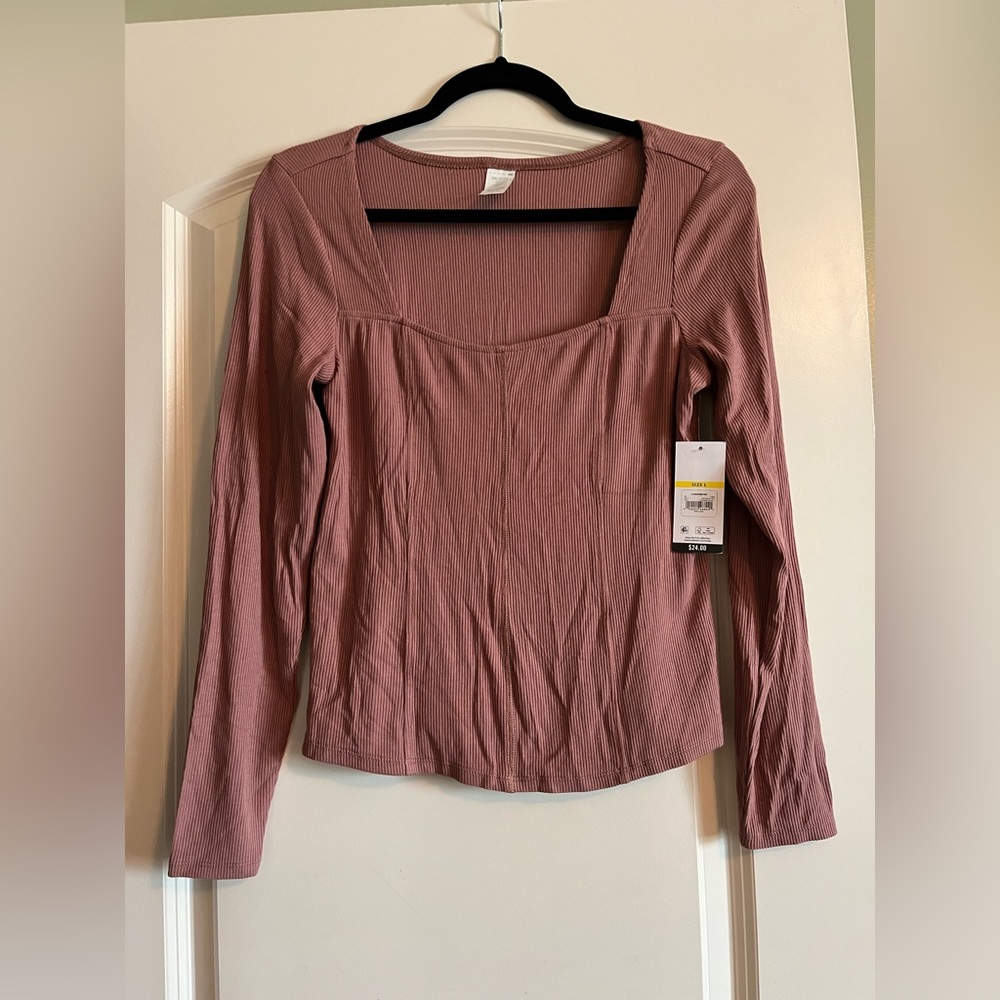 Sofia Jeans Sofia Vergara Women’s Long Sleeve Bustier Top. Tera Rose Size Large